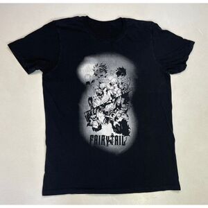 Fairy Tail Manga Anime TV Show Graphic T-shirt Men Large Black Short Sleeve